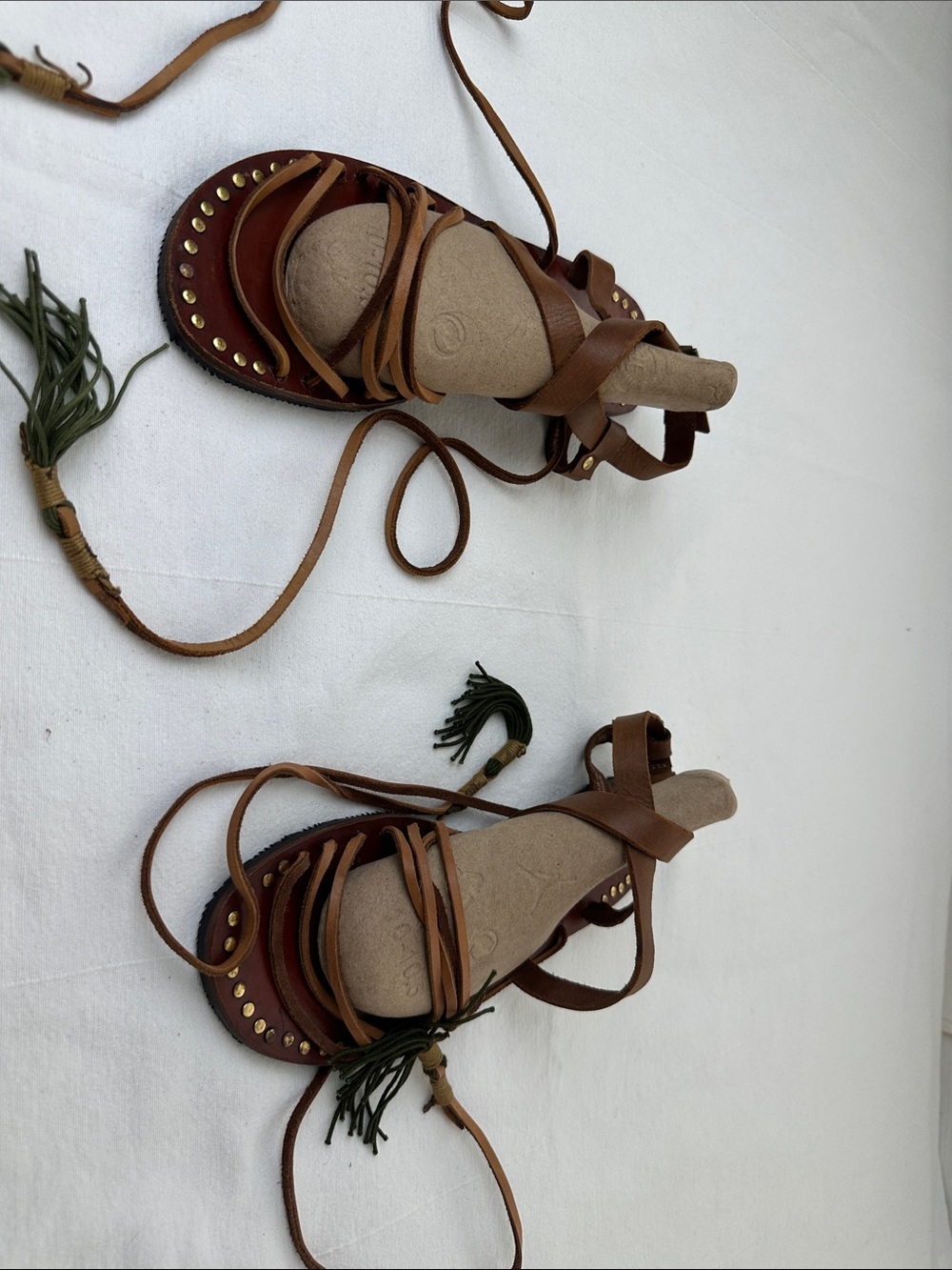 Free People Leather Lace-Up Sandals